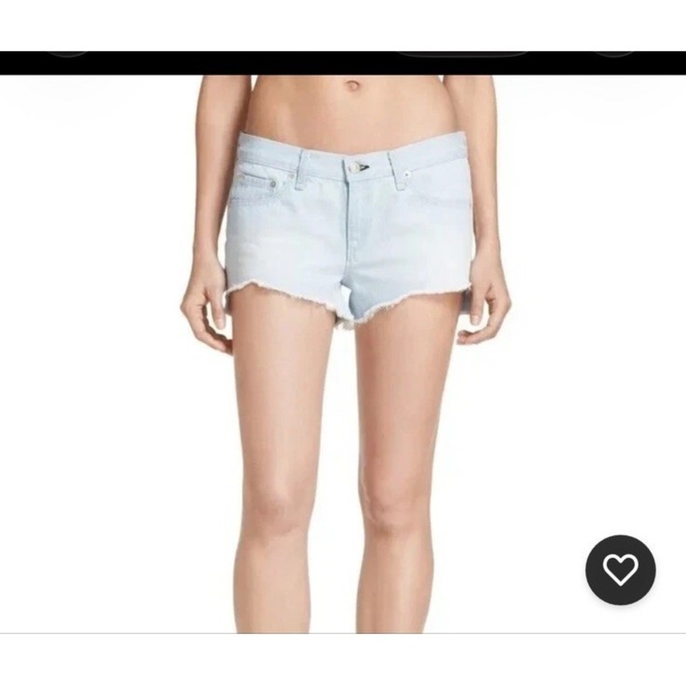 Rag & Bone $275 Mila Bleach Out Denim Cutoff Shorts, 26 Cotton